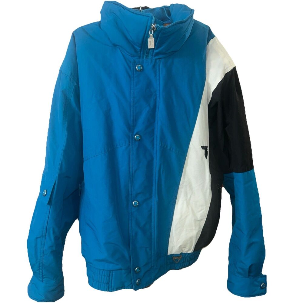 Vintage Tyrolia By Head Ski Jacket Men's Size Large Teal Black White EUC